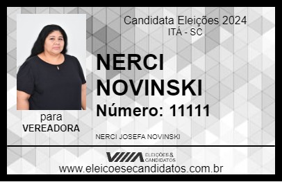 Candidato NERCI NOVINSKI 2024 - ITÁ - Eleições