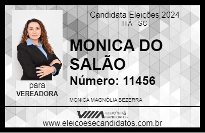 Candidato MONICA DO SALÃO 2024 - ITÁ - Eleições