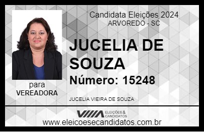 Candidato JUCELIA DE SOUZA 2024 - ARVOREDO - Eleições