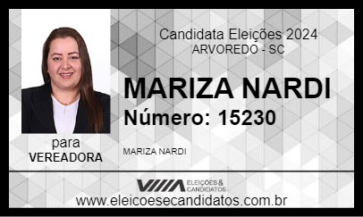 Candidato MARIZA NARDI 2024 - ARVOREDO - Eleições