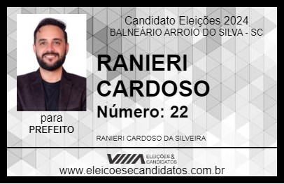 Candidato RANIERI CARDOSO 2024 - BALNEÁRIO ARROIO DO SILVA - Eleições