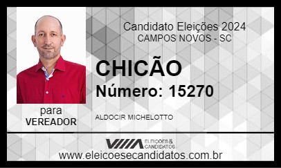 Candidato CHICÃO 2024 - CAMPOS NOVOS - Eleições