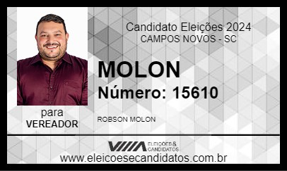 Candidato MOLON 2024 - CAMPOS NOVOS - Eleições