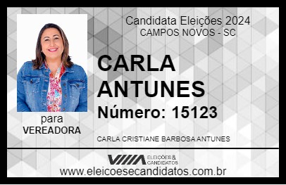 Candidato CARLA ANTUNES 2024 - CAMPOS NOVOS - Eleições