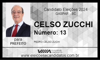 Candidato CELSO ZUCCHI 2024 - GASPAR - Eleições