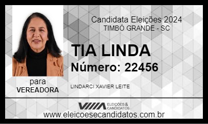 Candidato TIA LINDA 2024 - TIMBÓ GRANDE - Eleições