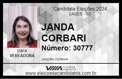 Candidato JANDA CORBARI 2024 - LAGES - Eleições