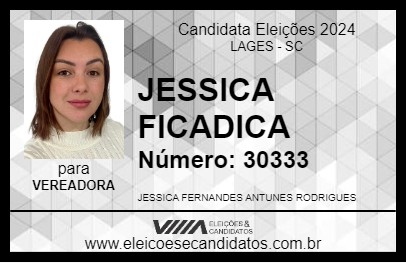 Candidato JESSICA FICADICA 2024 - LAGES - Eleições