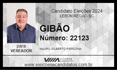 Candidato GIBÃO 2024 - LEBON RÉGIS - Eleições