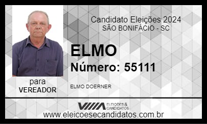 Candidato ELMO 2024 - SÃO BONIFÁCIO - Eleições