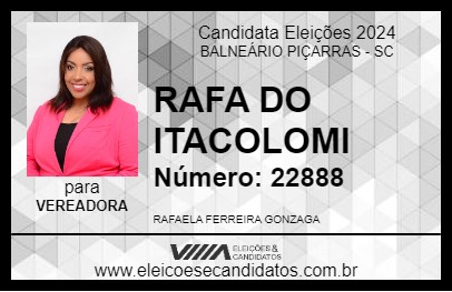 Candidato RAFA DO ITACOLOMI 2024 - BALNEÁRIO PIÇARRAS - Eleições