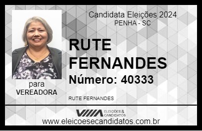 Candidato RUTE FERNANDES 2024 - PENHA - Eleições