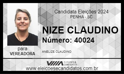 Candidato NIZE CLAUDINO 2024 - PENHA - Eleições