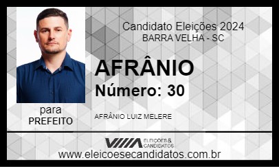 Candidato AFRÂNIO 2024 - BARRA VELHA - Eleições