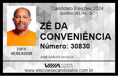 Candidato ZÉ DA CONVENIÊNCIA 2024 - BARRA VELHA - Eleições