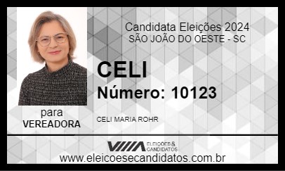 Candidato CELI 2024 - SÃO JOÃO DO OESTE - Eleições