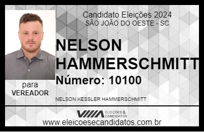 Candidato NELSON HAMMERSCHMITT 2024 - SÃO JOÃO DO OESTE - Eleições