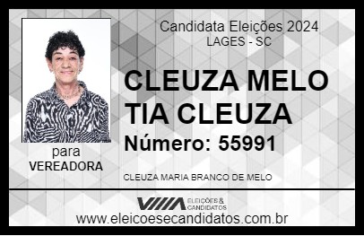 Candidato CLEUZA MELO  TIA CLEUZA 2024 - LAGES - Eleições