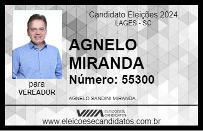 Candidato AGNELO MIRANDA 2024 - LAGES - Eleições