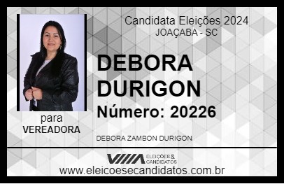 Candidato DEBORA DURIGON 2024 - JOAÇABA - Eleições