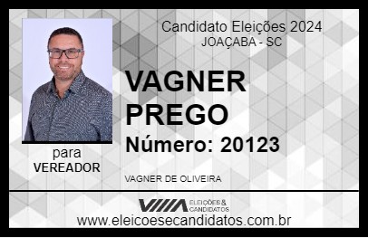 Candidato VAGNER PREGO 2024 - JOAÇABA - Eleições