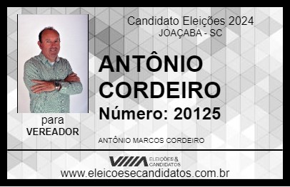 Candidato ANTÔNIO CORDEIRO 2024 - JOAÇABA - Eleições