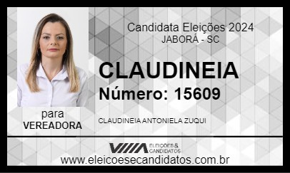 Candidato CLAUDINEIA 2024 - JABORÁ - Eleições