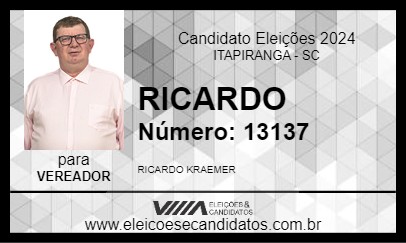 Candidato RICARDO 2024 - ITAPIRANGA - Eleições