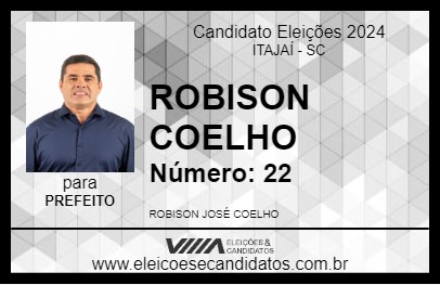 Candidato ROBISON COELHO 2024 - ITAJAÍ - Eleições