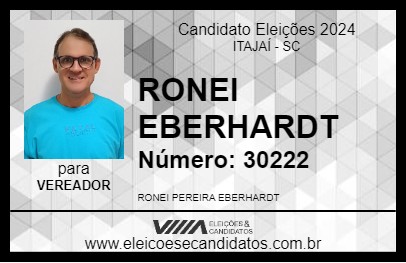 Candidato RONEI EBERHARDT 2024 - ITAJAÍ - Eleições