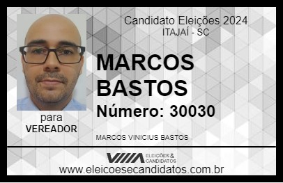 Candidato MARCOS BASTOS 2024 - ITAJAÍ - Eleições