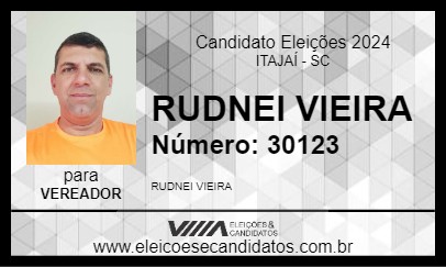 Candidato RUDNEI VIEIRA 2024 - ITAJAÍ - Eleições