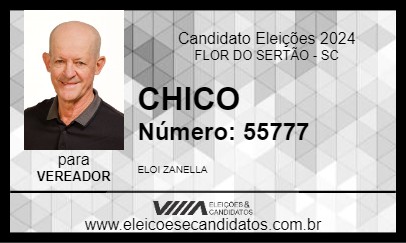 Candidato CHICO 2024 - FLOR DO SERTÃO - Eleições