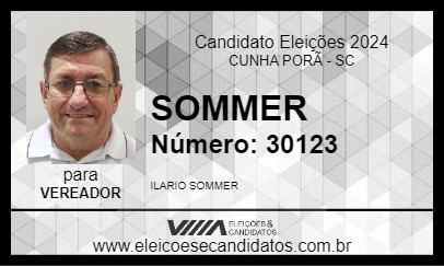 Candidato SOMMER 2024 - CUNHA PORÃ - Eleições