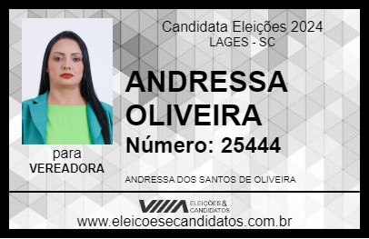 Candidato ANDRESSA OLIVEIRA 2024 - LAGES - Eleições