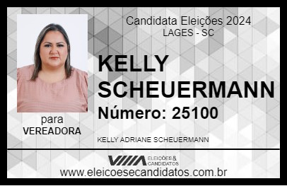 Candidato KELLY SCHEUERMANN 2024 - LAGES - Eleições