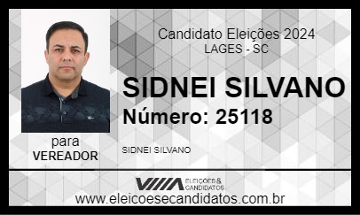 Candidato SIDNEI SILVANO 2024 - LAGES - Eleições