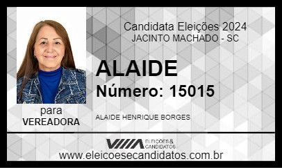 Candidato ALAIDE 2024 - JACINTO MACHADO - Eleições