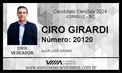 Candidato CIRO GIRARDI 2024 - JOINVILLE - Eleições