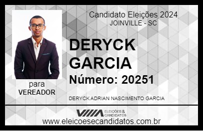 Candidato DERYCK GARCIA 2024 - JOINVILLE - Eleições