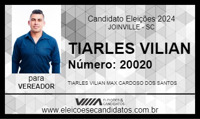 Candidato TIARLES VILIAN 2024 - JOINVILLE - Eleições