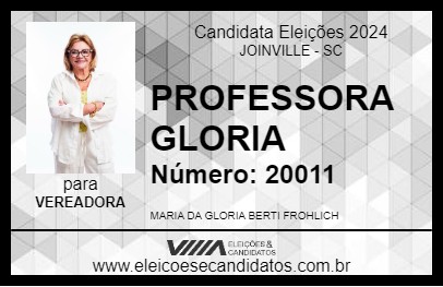 Candidato PROF. GLÓRIA 2024 - JOINVILLE - Eleições