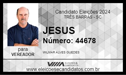 Candidato JESUS 2024 - TRÊS BARRAS - Eleições