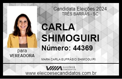 Candidato CARLA SHIMOGUIRI 2024 - TRÊS BARRAS - Eleições