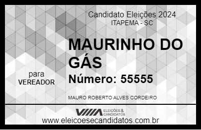 Candidato MAURINHO DO GÁS 2024 - ITAPEMA - Eleições