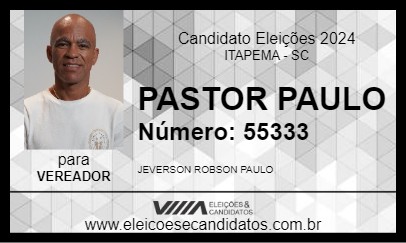 Candidato PASTOR PAULO 2024 - ITAPEMA - Eleições