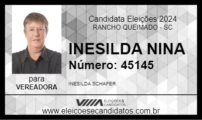 Candidato INESILDA NINA 2024 - RANCHO QUEIMADO - Eleições