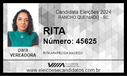 Candidato RITA 2024 - RANCHO QUEIMADO - Eleições