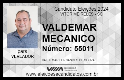 Candidato VALDEMAR MECANICO 2024 - VITOR MEIRELES - Eleições