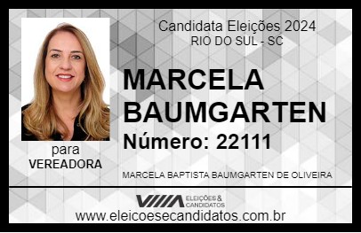 Candidato MARCELA BAUMGARTEN 2024 - RIO DO SUL - Eleições